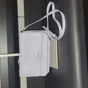 Furla crossbody with detachable wallet lilac